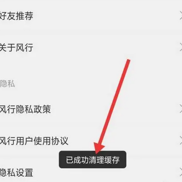《风行视频》清理缓存方法